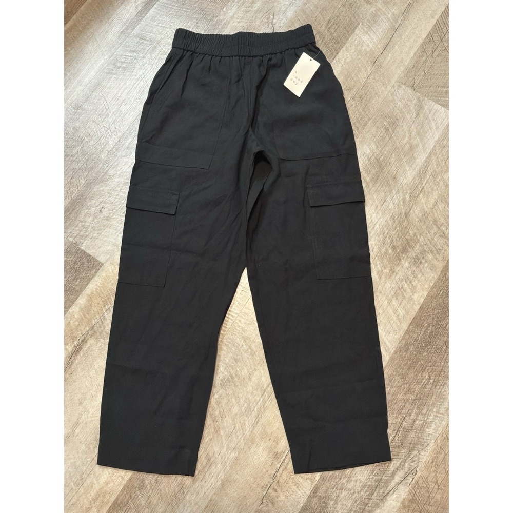 NEW A New Day Dress Pants Pull On Tapered Leg Cargo Pants - Black Size XXL